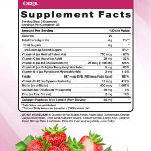 Nature's Truth Womens Multivitamin Gummies Plus Collagen & Biotin | 70 Count | Non-GMO & Gluten Free Supplement