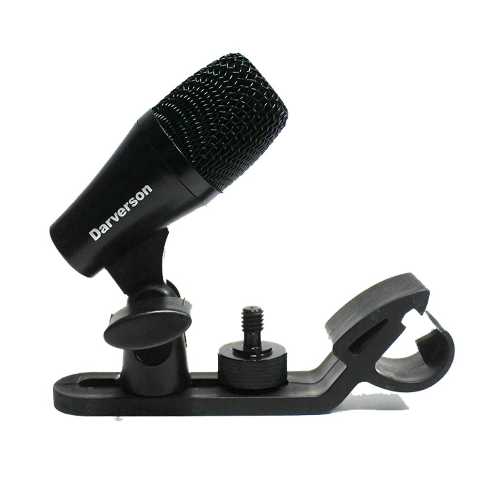 Cardioid Dynamic Tom Snare Drum Microphone Mic for Drum Kit Percussion Instrument Sound Pickup with Fixed Holder Mount