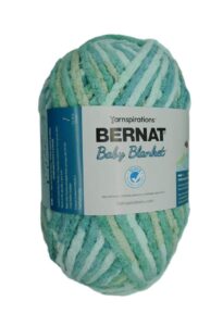 bernat baby blanket yarn, baby blue-green