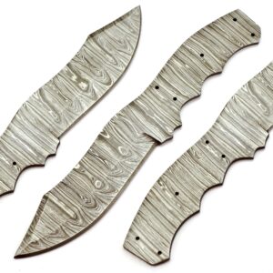 uk unique sharp knives damascus steel full tang tracker blank blade bb-0005 custom handmade for knife making