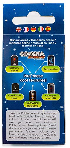 Go-tcha Evolve (Go-tcha 2) LED-Touch Wristband Watch for Pokemon Go with Auto Catch and Auto Spin - Black/Blue