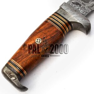 PAL 2000 KNIVES BK-9659 Custom Handmade Damascus Steel Hunting Bowie Blade Knife With Sheath