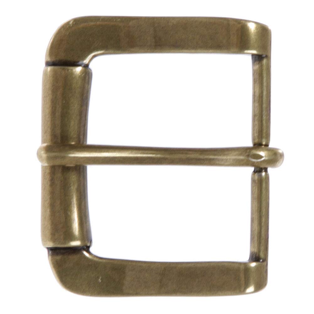 1-3/4" Rectangular Single Prong Replacement Belt Buckle, Brass