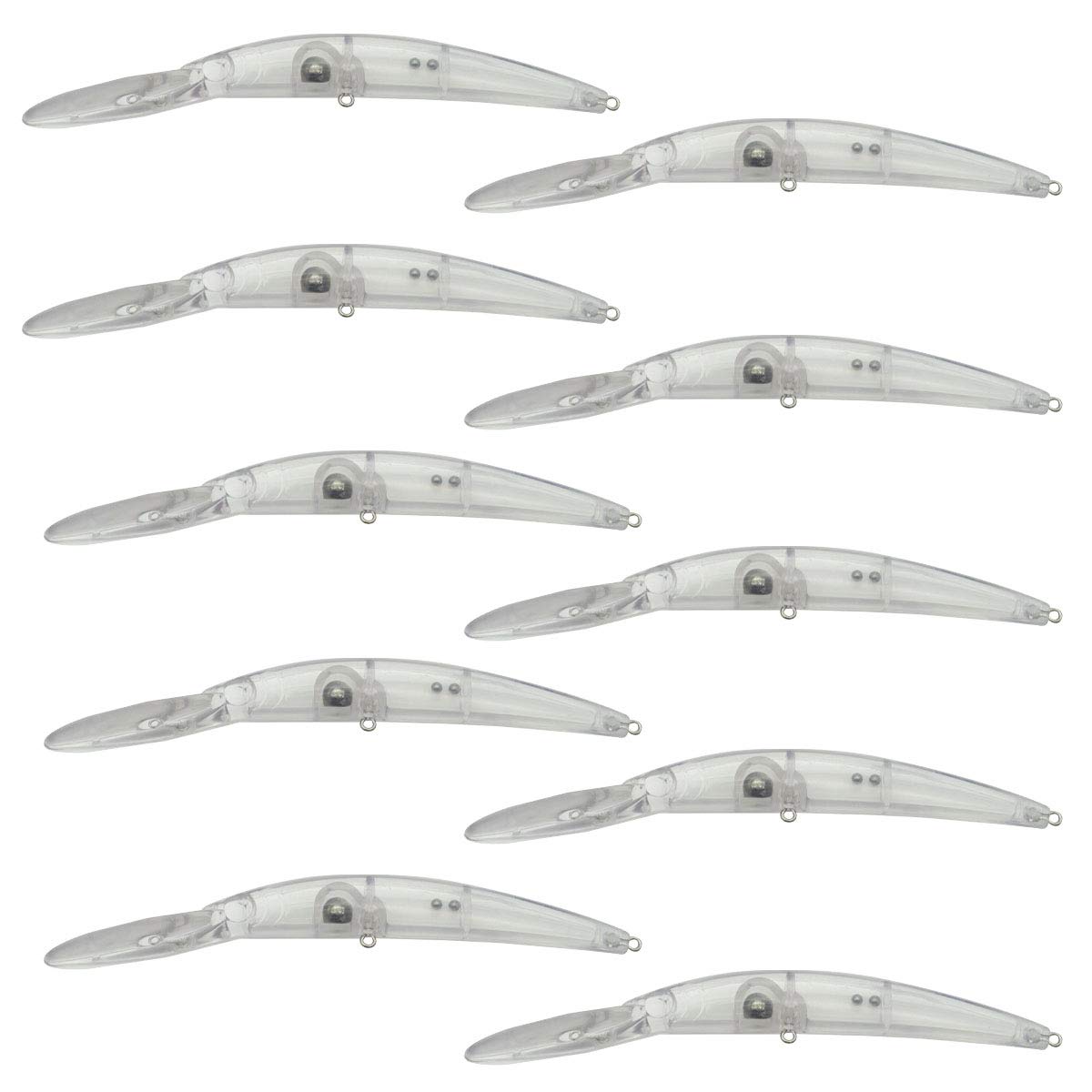 10pcs Unpainted Minnow Bait Fishing Lure Body 150mm 14.2g Blank Hard Lures Free Eye 8305