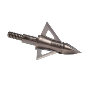 Bowhunting 100 Grain, 3 Blade Broadhead Steel Tips for Archery Crossbow Bolts Arrows, 1" Cutting Diameter, 12 Pack