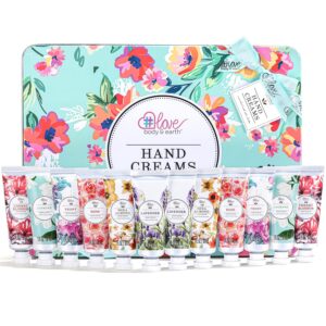 BODY & EARTH Hand Cream Set Pack of 12 Enriched with Shea Butter to Nourish Dry Hands, Hand Lotion Gift Packs, Travel Size, Best Gifts for Women