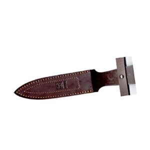 Joker Full Tang CC43 Lince Mountain Knife, MOVA Blade 6,1 inches, Deer Antler Handle, Brown Leather Sheath, Fishing, Hunting, Camping and Hiking Tool