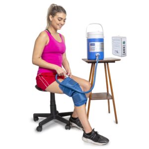 Koozam Cryo Cuff Knee Cooler Cold Therapy Ice Machine for Knee System | Cryotherapy Cuff Machine Combines Compression with Cold Therapy | Essential for After Knee Surgery, Rehab & Sports Injuries