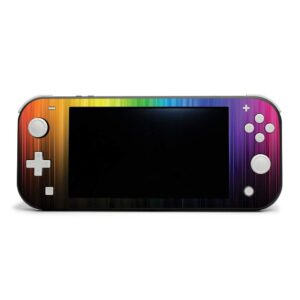 mightyskins skin compatible with nintendo switch lite - rainbow streaks | protective, durable, and unique vinyl decal wrap cover | easy to apply, remove, and change styles | made in the usa