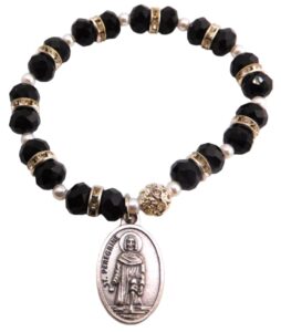 westman works st peregrine cancer healing saint gift set with italian bracelet and holy prayer card