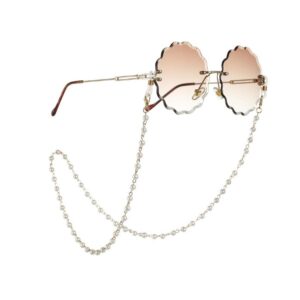 Sither Pearl Sunglasses Chain Reading Glasses Chain Strap Necklace for Women