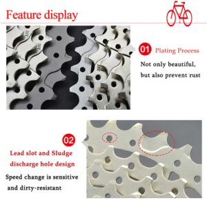 Bolany 8/9/10/11 Speed Cassette 11-40/42/46/50T Mountain Bike,Lightweight Bicycle MTB Cassettes, fit Shimano/SRAM/FSA/Campagnolo/KMC XC AM DH MTB 6/7/8/9/10/11S Chains