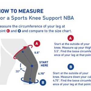 BAUERFEIND Knee Bandage Sports Knee Support NBA Unisex in White, 1 Sports Knee Support for Basketball, Wearable on Right and Left Knee, Knee Brace