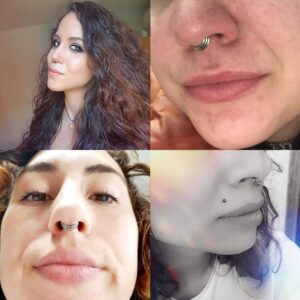 Triple Stacked Septum Jewelry Gold Septum Nose Rings 16G Septum Clicker 8mm Septum Piercing Daith Conch Helix Lobe Piercing Jewelry Daith Cartilage Lobe Earrings Conch Hoop Earring Nose Ring Hoop