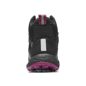 Icebug Womens Pace3 BUGrip GTX Hiking Boot with Carbide Studded Traction Sole, Black/DarkHibiscus, 6.5