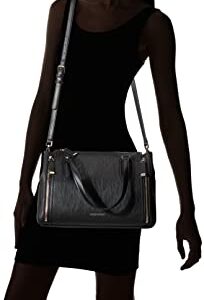 Calvin Klein Reyna Novelty Satchel, Black/Gold, One Size