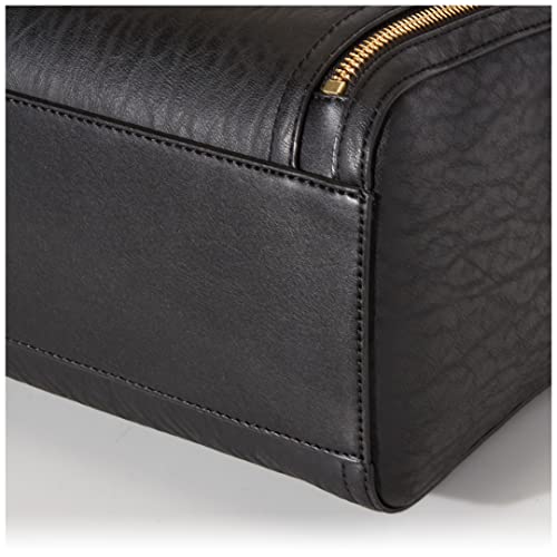 Calvin Klein Reyna Novelty Satchel, Black/Gold, One Size