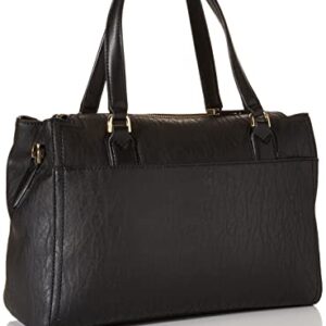 Calvin Klein Reyna Novelty Satchel, Black/Gold, One Size