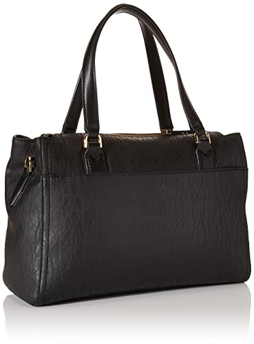 Calvin Klein Reyna Novelty Satchel, Black/Gold, One Size