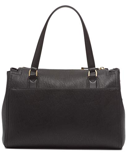 Calvin Klein Reyna Novelty Satchel, Black/Gold, One Size