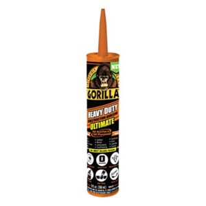 Gorilla Heavy Duty Ultimate Construction Adhesive, 9 Ounce Cartridge, White, (Pack of 6)