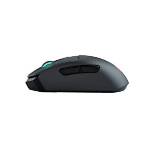 ROCCAT Kain 200 Wireless PC Gaming Mouse, AIMO RGB Backlit Lighting, Owl-Eye Optical Sensor, Ergonomic Mouse Feel, 5 Side Buttons, Adjustable Up to 16,000 DPI, Up to 50 Hour Battery Life, Black