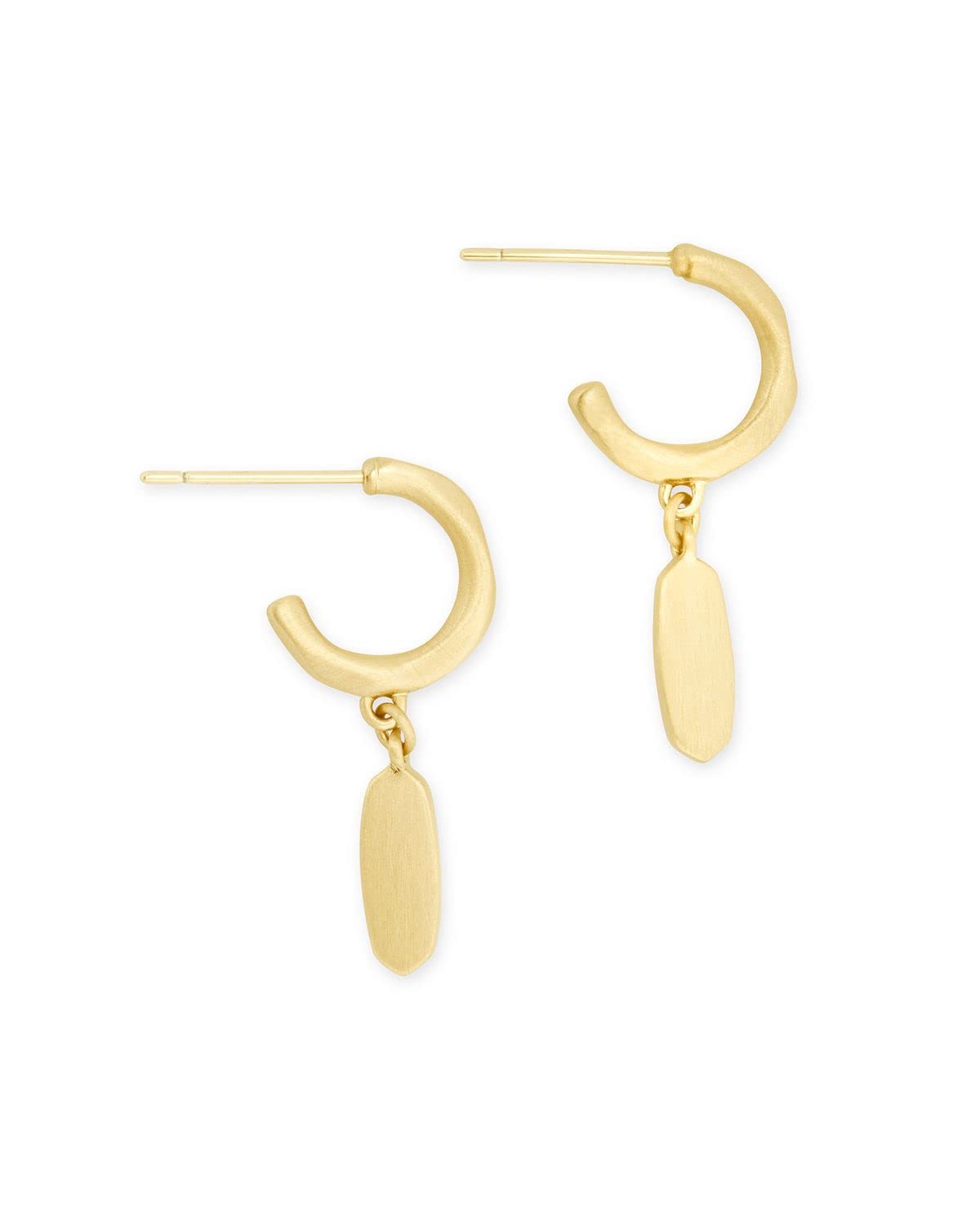 Kendra Scott Fern Huggie Earrings for Women, Fashion Jewelry, Gold-Plated Over Brass