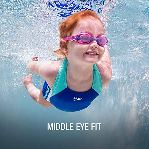 Speedo Unisex-Child Swim Goggles Skoogle Ages 3 - 8, Black Blue/Jade/Emerald