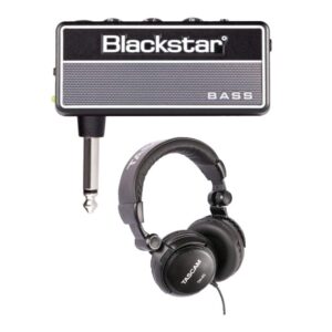 blackstar amplug2 fly bass headphone amplifier with over-ear headphones (2 items)