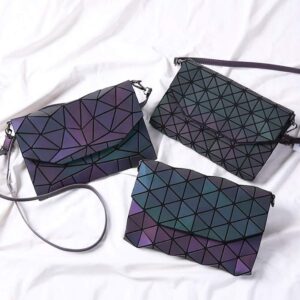 Orita Geometric Luminous Purse Shoulder Handbags Crossbody Shoulder Clutch Bag Satchel Bag