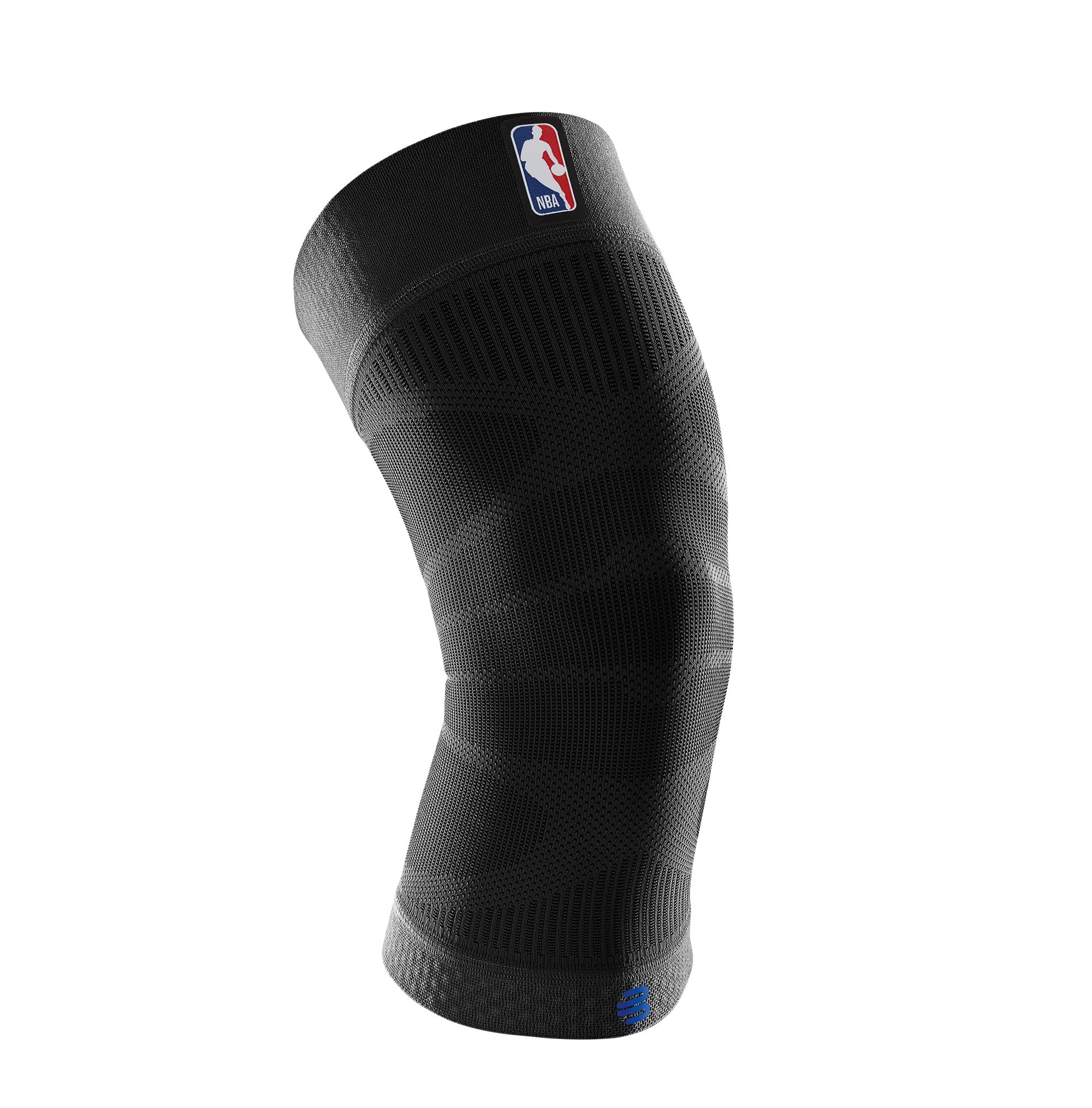 Bauerfeind Sports Compression Knee Support NBA - Lightweight Design with Gripping Zones for Basketball Knee Pain Relief & Performance with Team Designs (Black, XL)