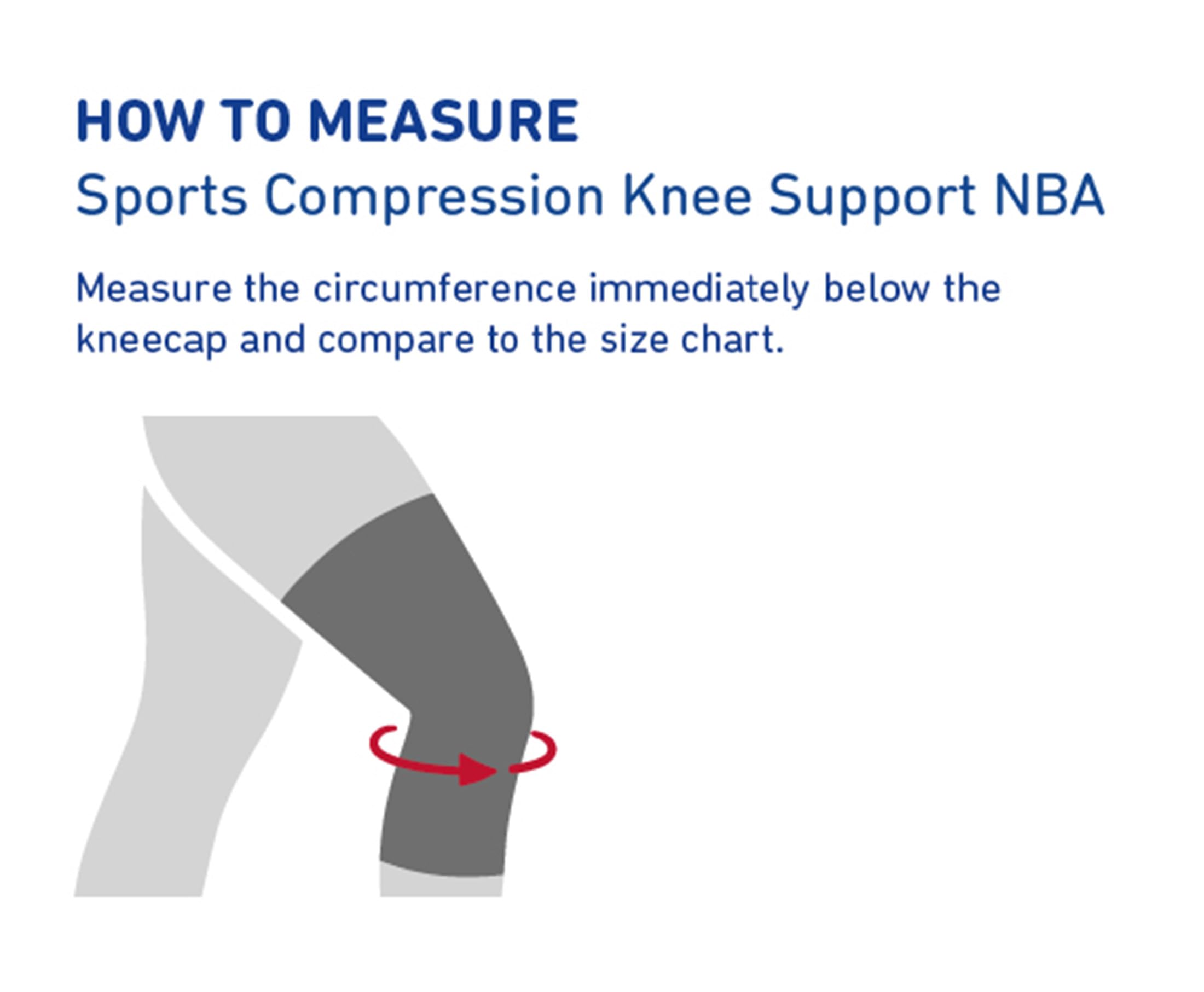 Bauerfeind Sports Compression Knee Support NBA - Lightweight Design with Gripping Zones for Basketball Knee Pain Relief & Performance with Team Designs (Black, XL)