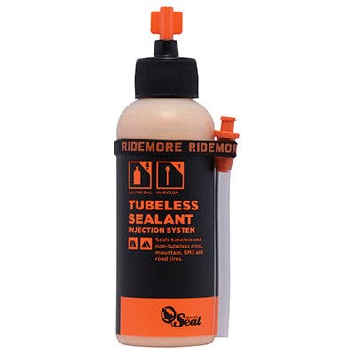 Orange Seal - Regular Formula Tubeless Bike Tire Sealant with Injector | Fast Sealing, up to 1/4" Puncture | for MTB, Road, CX and Gravel Bicycle Tires | 4oz w/Injector