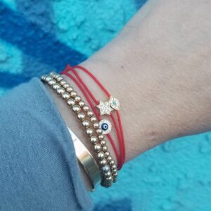 Alef Bet by Paula Red String of Fate Protection Bracelets With Sparkling Evil Eye for Luck and Blessings Unisex Design