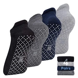 unenow unisex non slip socks with grips cushion for yoga pilates barre home & hospital