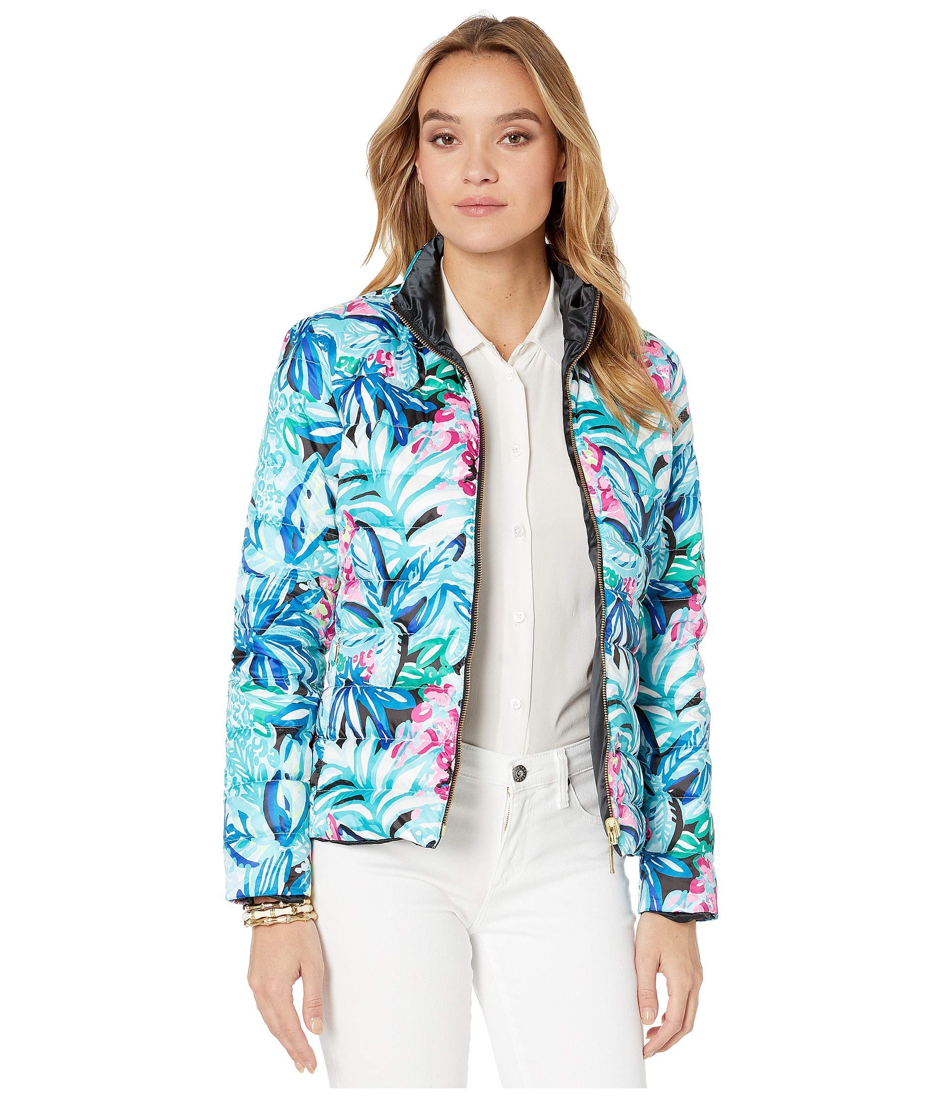 Lilly Pulitzer Marilee Reversible Jacket Maldives Green Hype It Up 6