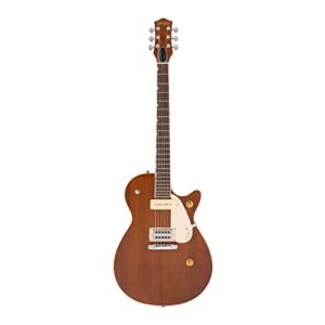 gretsch g2215-p90 streamliner junior jet club 6-string electric guitar with laurel fingerboard and three-way pickup switching (right-handed, single barrel stain)