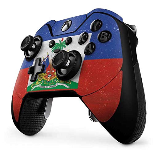 Skinit Decal Gaming Skin Compatible with Xbox One Elite Controller - Originally Designed Haitian Flag Distressed Design