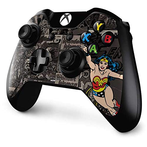 Skinit Decal Gaming Skin Compatible with Xbox One Controller - Officially Licensed Warner Bros Wonder Woman Mixed Media Design