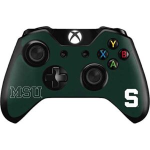 skinit decal gaming skin compatible with xbox one controller - officially licensed college michigan state university msu letters design