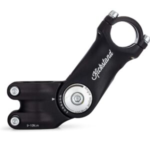 Kickstand Cycleworks Adjustable Bicycle Handlebar Stem - 0-60 Degree Adjustable Riser Stem for Mountain, Road, and Hybrid Bikes - 25.4 Clamp Diameter