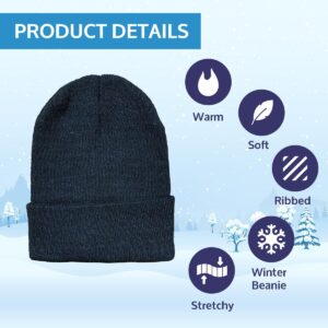 Yacht & Smith 48 Pack Wholesale Bulk Winter Thermal Beanies Skull Caps, Thermal Gloves Unisex (48 Hat & Glove B)