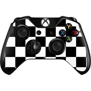 skinit decal gaming skin compatible with xbox one controller - originally designed black and white checkered design