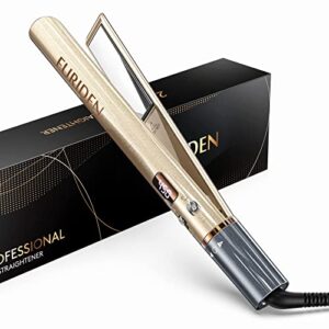 furiden hair straightener and curler 2 in 1, flat iron curling iron in one, flat iron hair straightener, no frizz | long-lasting finish