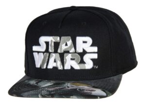 star wars mandalorian embroidered adjustable adult snapback hat baseball cap black