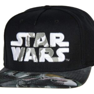 Star Wars Mandalorian Embroidered Adjustable Adult Snapback Hat Baseball Cap Black