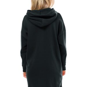 MixMatchy Women's Casual Long Sleeve Fleece Hoodie Fall Sweatshirts Hooded Pullover Tunic Black 2XL