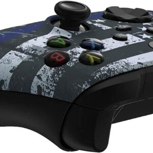 Custom Modded Rapid Fire Controller for Xbox Compatible with All Shooter Games (Blue Line Flag)