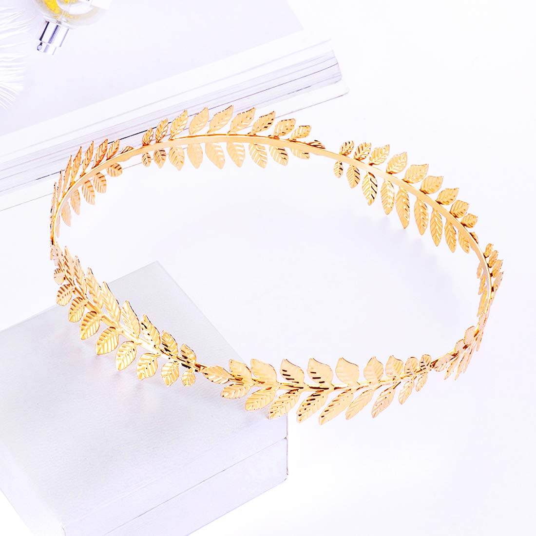 7pcs Goddess Leaf Headband, Greek Goddess Bridal Hairband, Laurel Leaves Crown Gold Leaf Branch Crown Greek Goddess Headpiece Accessories, Romantic Grecian Goddess Costume Accessories – Gorgeous