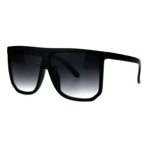 PASTL Oversized Style Sunglasses Flat Top Square Unisex Modern Fashion UV400 Matte Black